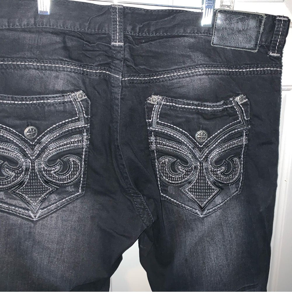 Men's Black Affliction Blake Jeans Size 38 x 34
